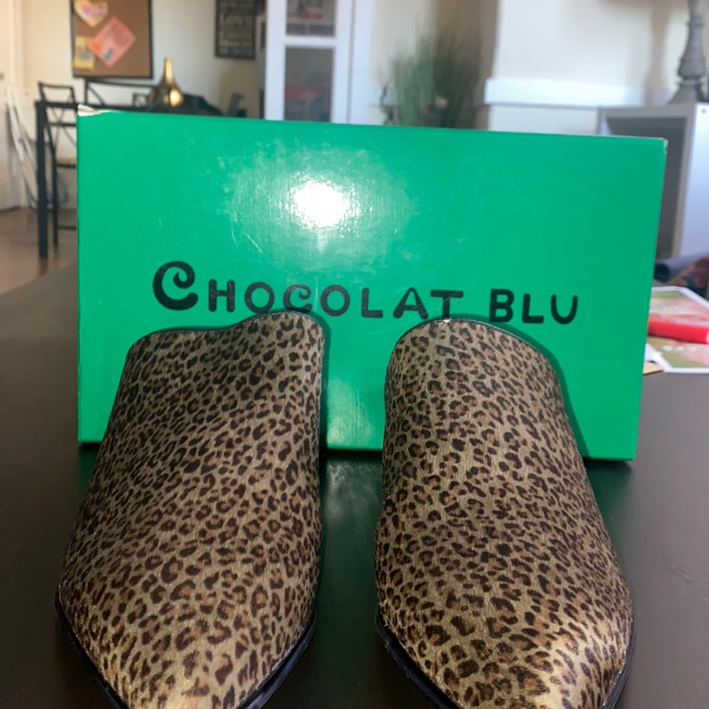 Chocolat Blu Calf Hair Mules